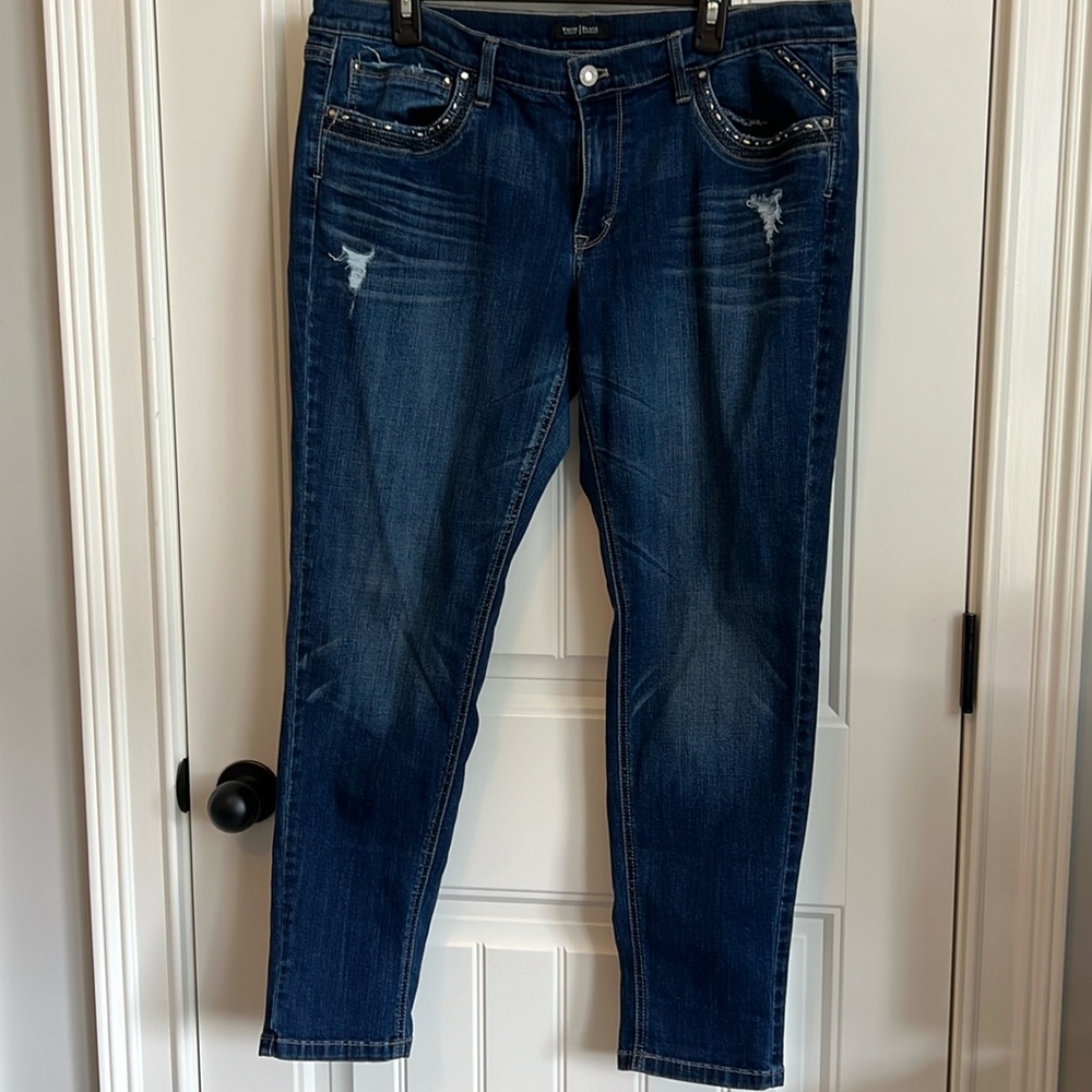 White House Black Market Dark Wash Straight Leg Jeans